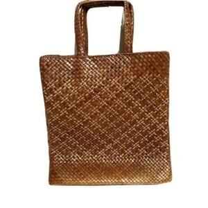 woven rattan Handbag Womens brown bag